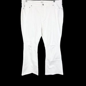 Candace Cameron Bure Women's Petite Pacific Denime Flare Jeans - White 18WP Size